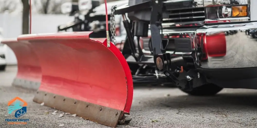 Chilliwack Snow Removal fleet of trucks with attached snow plows