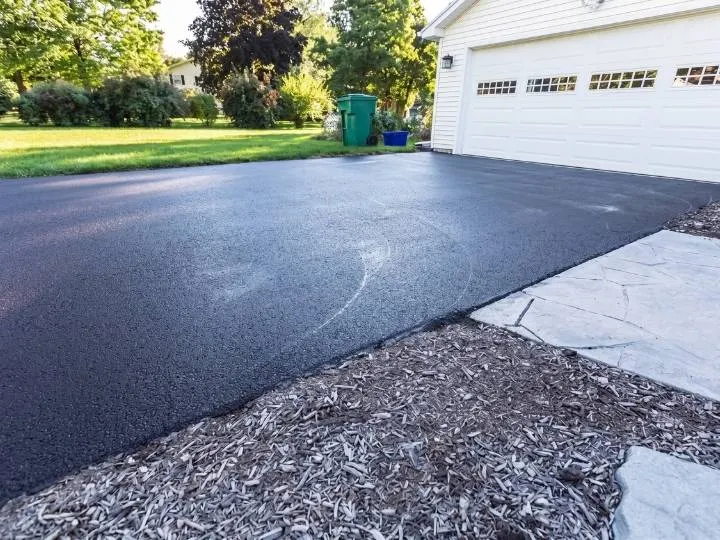 A driveway with a new gravel edge