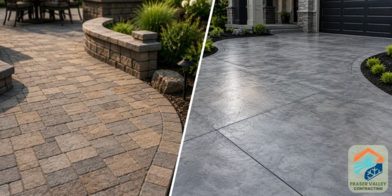 Pavers vs. poured & stamped concrete